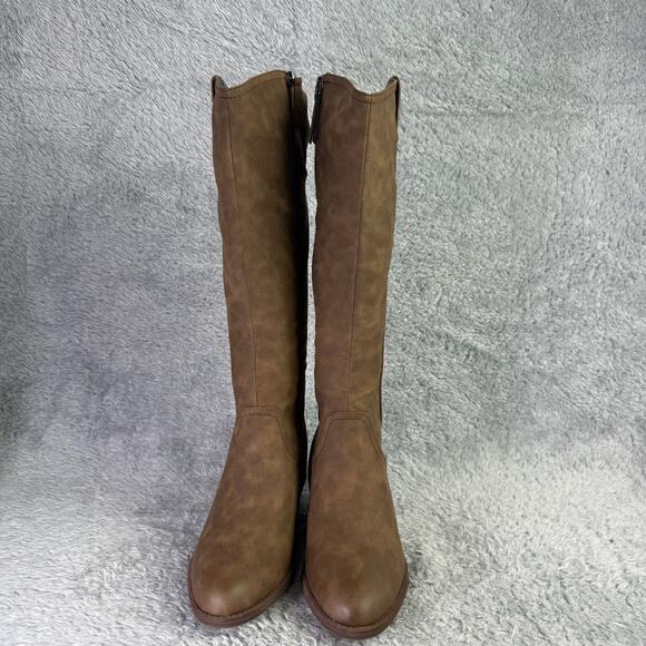 SOUL by Naturalizer Zoya Knee High Boot Women's 7.5 Brown Riding Boho Western - Picture 2 of 10